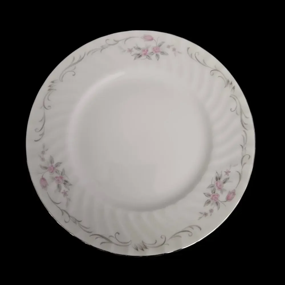Gold Standard Japan Pink Floral Porcelain Bread Plates Set of 3 Vintage